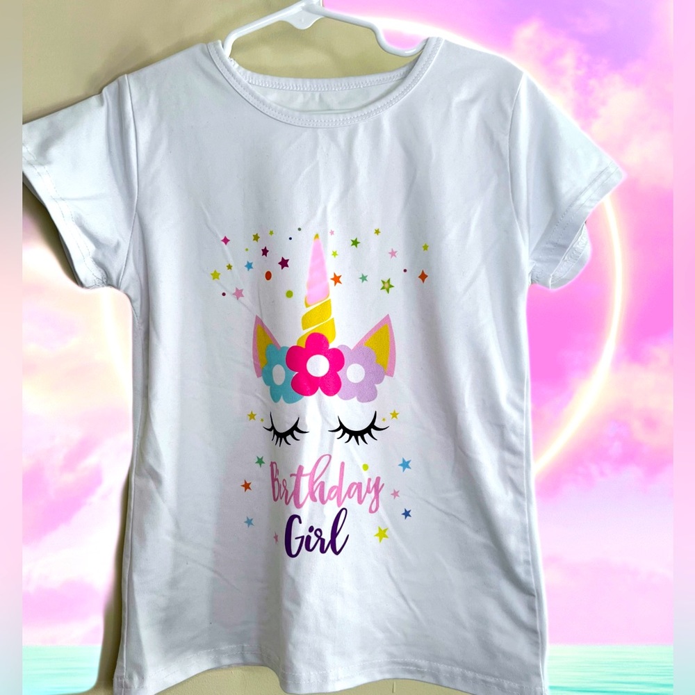 5/6 Girl’s Unicorn Birthday Shirt NWNT